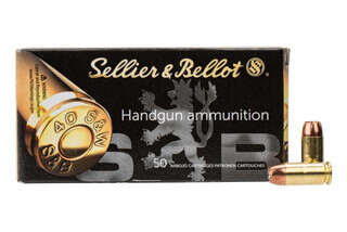 S&B 40 S&W 180gr JHP Ammo comes in a box of 50